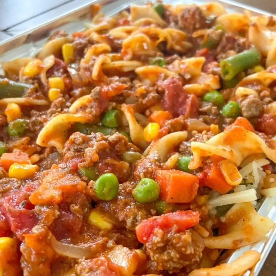 Veggie Packed Cheeseburger Casserole